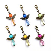 Guardian angel "Lilly" keychain, 6-series set, bronze color