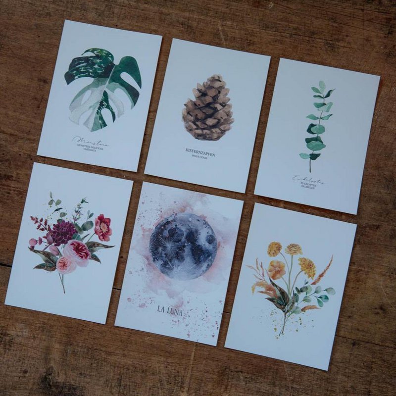 POSTKORT GULE BLOMSTER