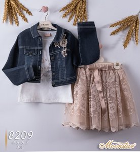 Rock mit Jacke und Bluse 3-er Set/MS-8209/4St. Serie/SL -1