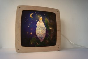 Magic picture hanging stars with owl and mouse