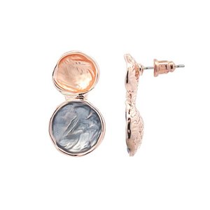 Dubbel ronde geëmailleerde oorbellen