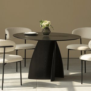 Gemma ronde eettafel [zwart] [120 cm]