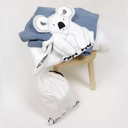 Sort og hvid koala dyne