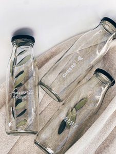 Gesschenkset Limoflaschen (6er Set) Cheers - Homemade - Favorite Drink