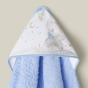 BADETUCH - 1X1 MT. MOD. ELEFANTE - BLAU