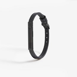 Black classic self-defense bracelet with adjustable strap.
