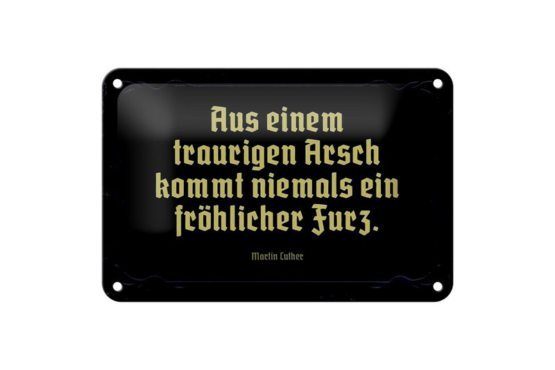 Tin sign saying 18x12cm from a sad ass comes decoration