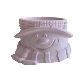 New In! Snowman Tealight Holder  - made of Jesmonite
