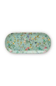 Cake Tray Rectangular Jolie Flowers Blue 33.3x15.5cm
