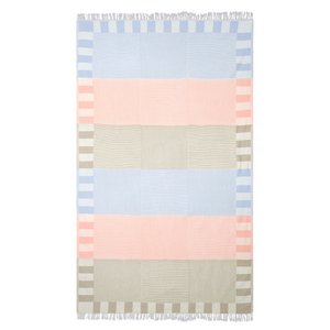 Turkish Towel | Patchwork | Teal & Pink & Milk Coffee