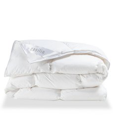  White duvet cover with Crown logo, available in multiple sizes including 140 x 200 cm, 140 x 220 cm, 200 x 220 cm, 240 x 220 cm, 260 x 220 cm, and 260 x 240 cm.