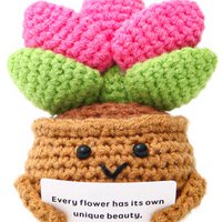 T-K8.2 DC2550-039 Knitted Positive Flower 11cm