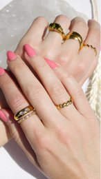 Eden - Dainty Crystal Gold Band