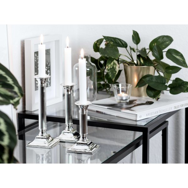 EDZARD Set van 2 kandelaars Bastia, roestvrij staal vernikkeld
