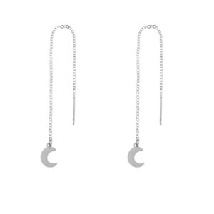 EARRINGS LONG CHAIN MOON