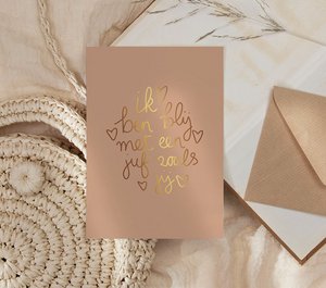 Map | With gold foil I am happy with a teacher like you