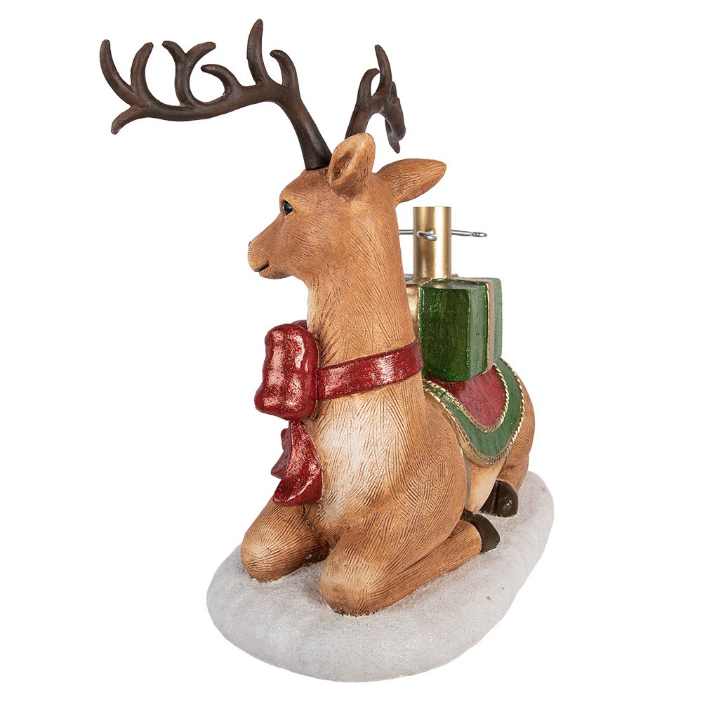 Kerstboom Standaard Hert 48x26x52 cm Bruin Keramiek