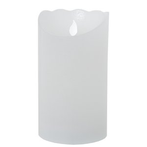 WITTE WAX LED KAARS, MET SCHAKELAAR °10X17,5CM, BATTERIJEN: 2XAA NIET INCL ST29451