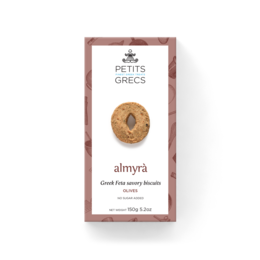 Savory Greek feta biscuit rolls with a round, baked shape and golden brown color.