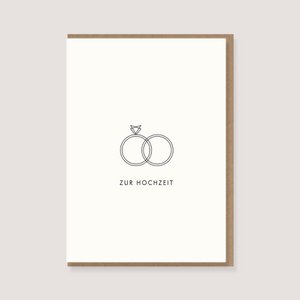 Gevouwen kaart met envelop - "Ringen - Voor de bruiloft"