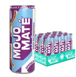 Organic açai and blueberry flavored energy drink in 12 pack of 250ml cans. Certified organic, vegan, and non-GMO.