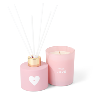 Kerzen- und Diffusor -Geschenkset - mit Liebe