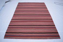 Hazan Kelim Stripes-H lilla turkis