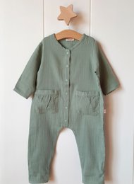 Uniseks mousseline romper / 100% biologisch dubbel gaaskatoen