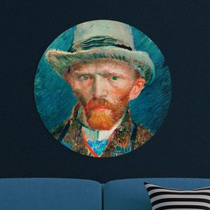 Wandkreis Selbstbildnis Vincent van Gogh - runde Malerei - Wandkreis