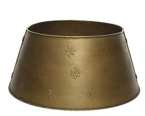 Weihnachtsbaumring aus Eisen, Durchmesser 57 cm, Antikgold