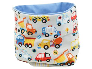 Kleine Könige Loop Schal Kinder Jungen bis 10 Jahre  Modell Autos Lucky Cars grau, innen hellblau