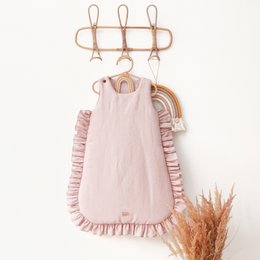 summer linen baby sleeping bag with frills, baby sleeping sack with frills 1 TOG, 1.5 TOG, 2.5 TOG