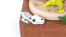 Caja de música volcán y dinosaurios n°48
