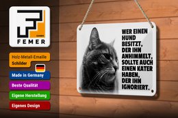 Tin sign saying 18x12cm dog heavens to hangover ignores decoration