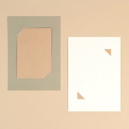 Olive green and ivory support card with floral accents and handwritten text.