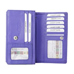 Cartera Mujer Piel Vaqueta - RFID Antideslizante - Cartera Mujer Ideal