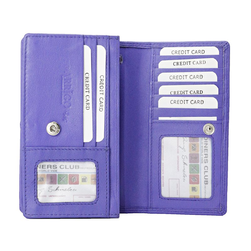 Cartera Mujer Piel Vaqueta - RFID Antideslizante - Cartera Mujer Ideal