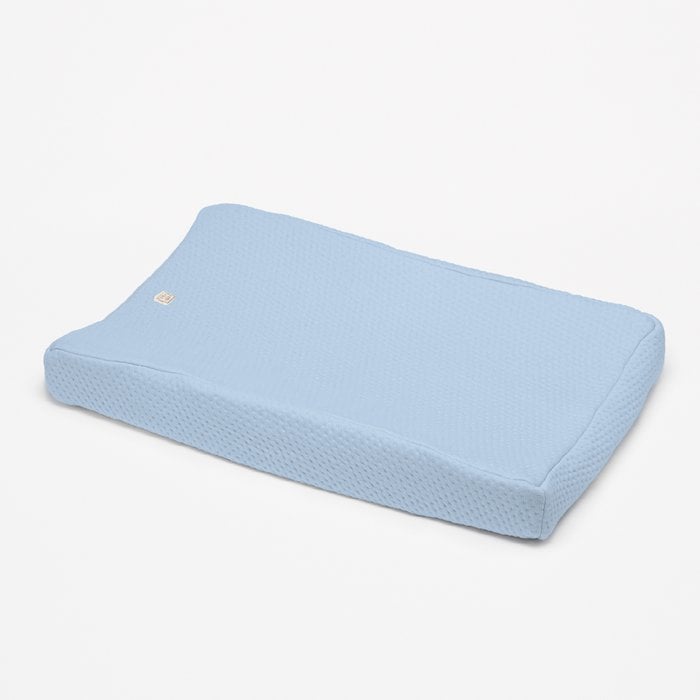Aankleedkussenhoes light blue - Soft Dots