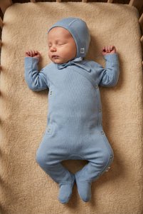 Wollen boxpakje / kruippakje – Merinowol - Blue Fog