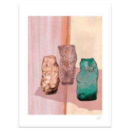 Watercolour Glass Vase Abstract Print
