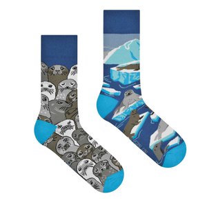 Seals socks | Arctic seal socks - casual mismatched socks