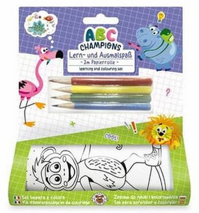 Trendhaus ABC Champions Zeichenset mit 2 -Meter -Papierrolle 14x16,5 cm