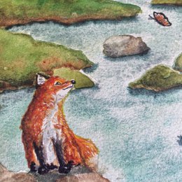 Fox in the Woods-plakat (A3)