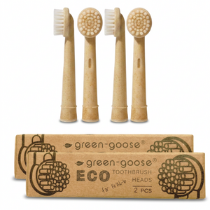 green-goose Oral B biobasierte Rizinusöl-Fixierpinsel XL – 4 Stück – ungefärbt