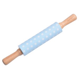 Kinder-Silikon-Nudelholz mit Punkten blau 30 cm Isabelle Rose