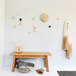 Round Beech Wood Wall Hook / Knob
