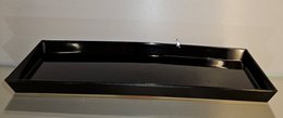  Rectangular black decorative tray, 1 piece.
