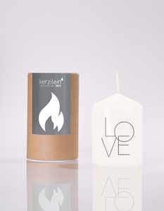 Flämmchen, weiß/anthrazit "Love"