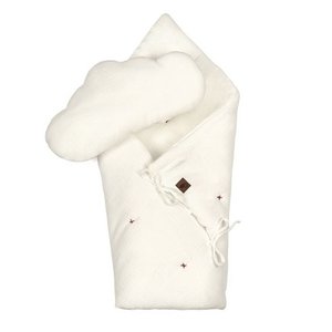 BIO mousseline QUILT met kussen BABY HORN WIT