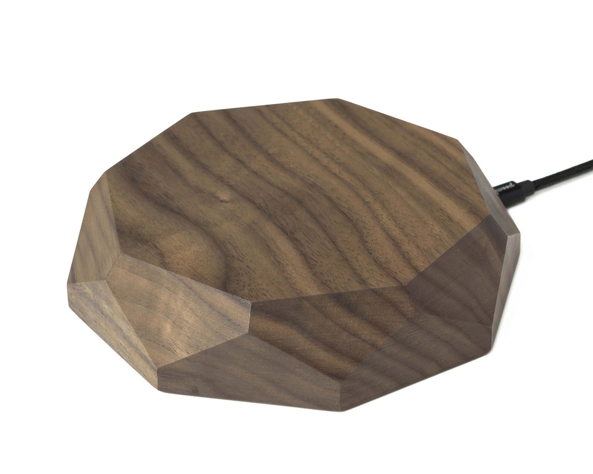 Geometrische Houten Draadloze Oplader van Wooden Amsterdam